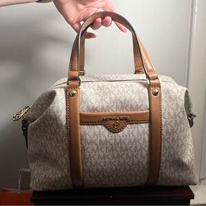 Authentic Michael Kors Beige and Brown Women's Bag